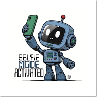 Kid's Robot Selfie-Mode Activated Graphic Tee | Cute Robot | Light Posters and Art